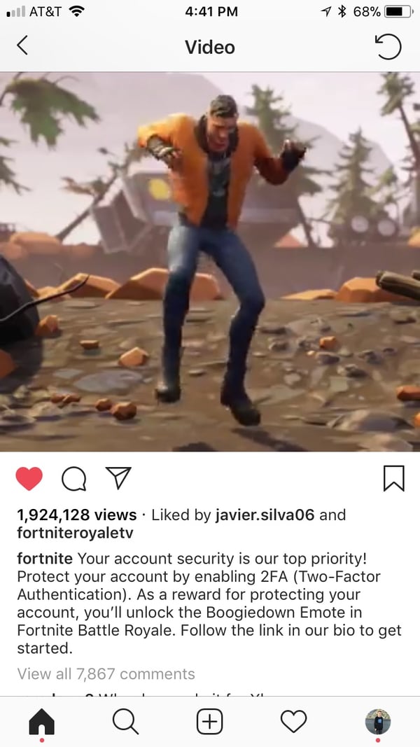 How to Enable Two-Factor Authentication (2FA) on Your Fortnite Account to  Get a Free Emote. (Boogie Down)