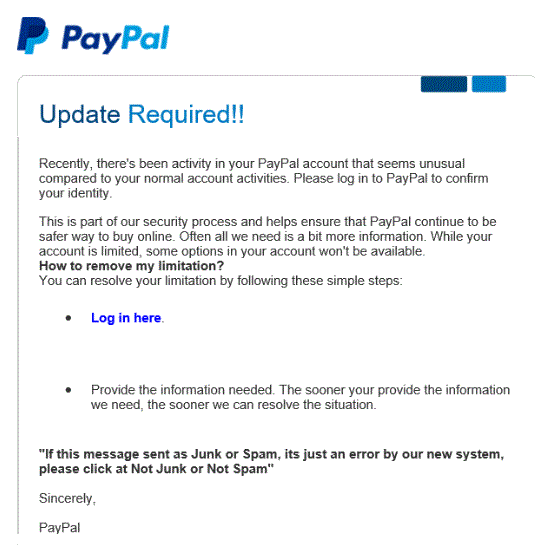 paypal email won t confirm